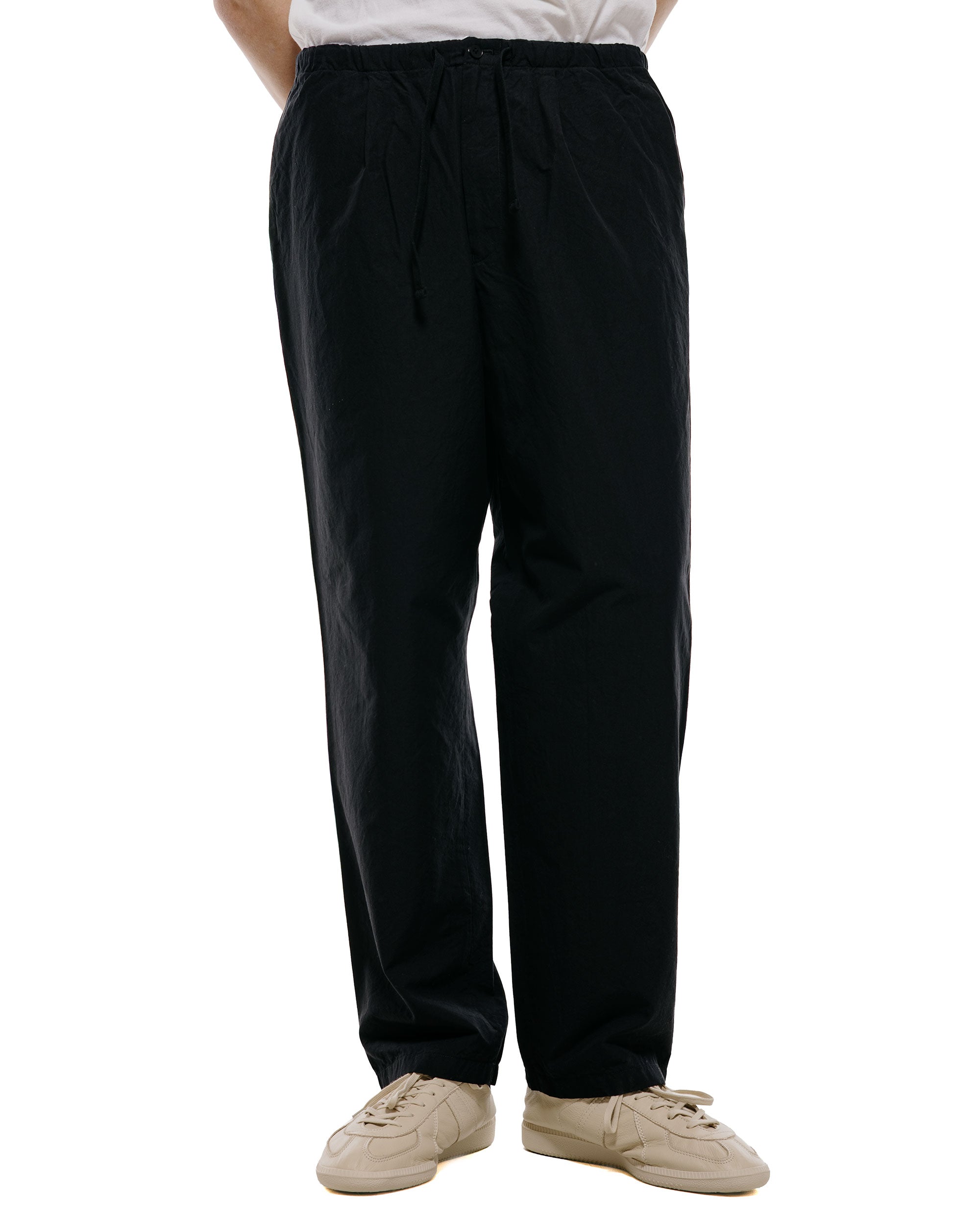 KAPTAIN SUNSHINE Cotton Silk Walk Easy Trousers Black