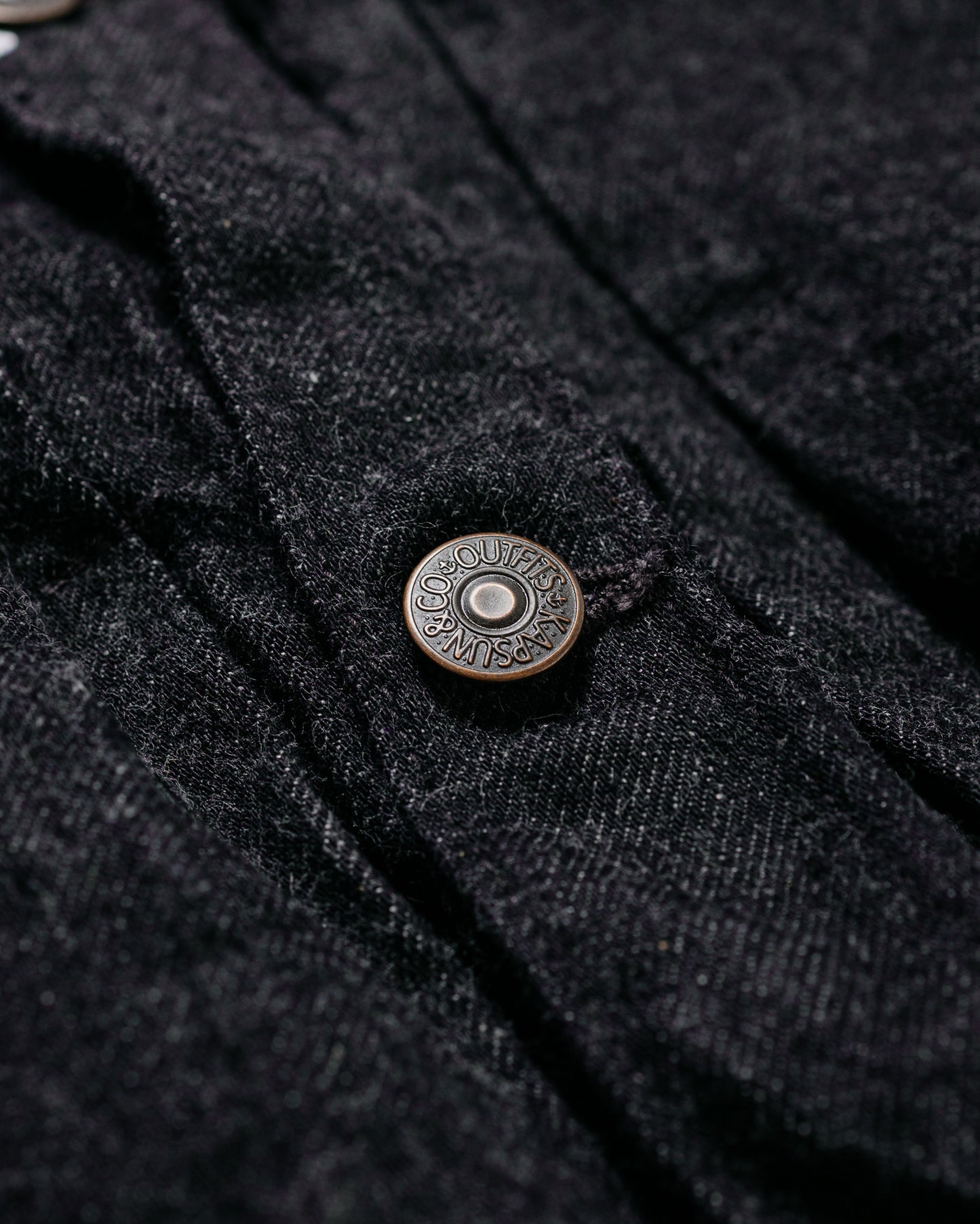 KAPTAIN SUNSHINE Denim Tracker 1P Jacket Black One Wash