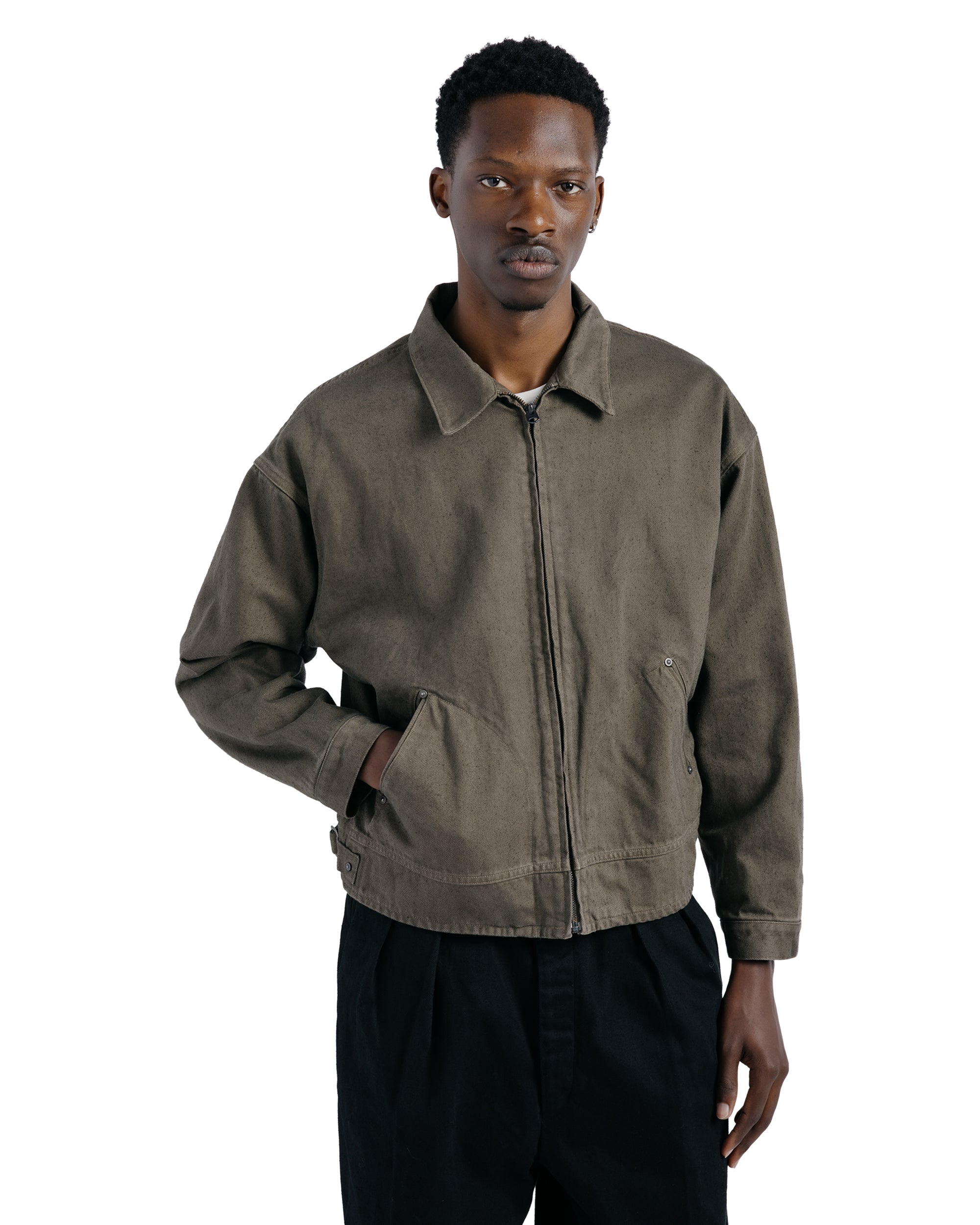 KAPTAIN SUNSHINE Dyed Denim Work Jacket Cub Brown