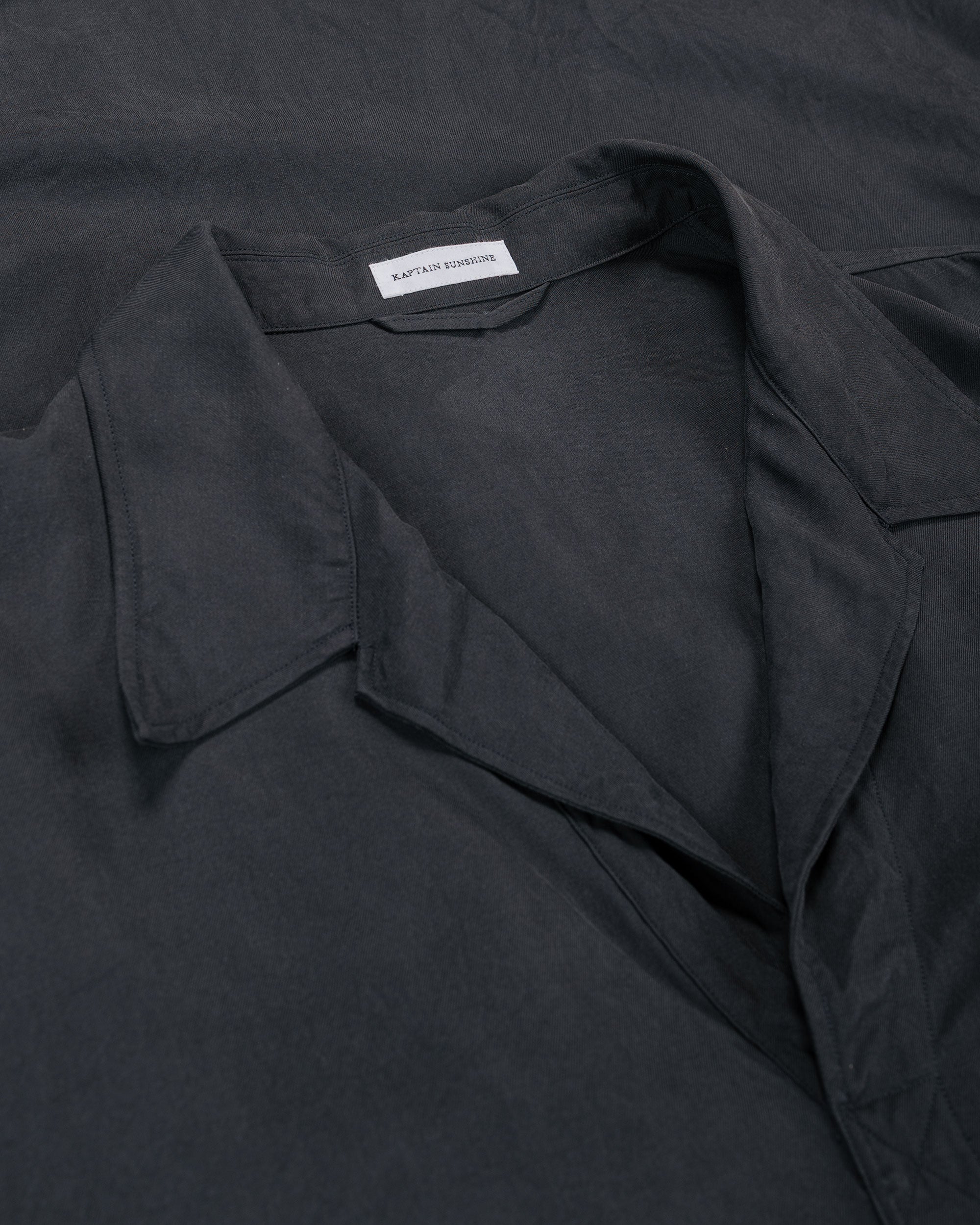 KAPTAIN SUNSHINE Silk Pullover SS Shirt Ink Black