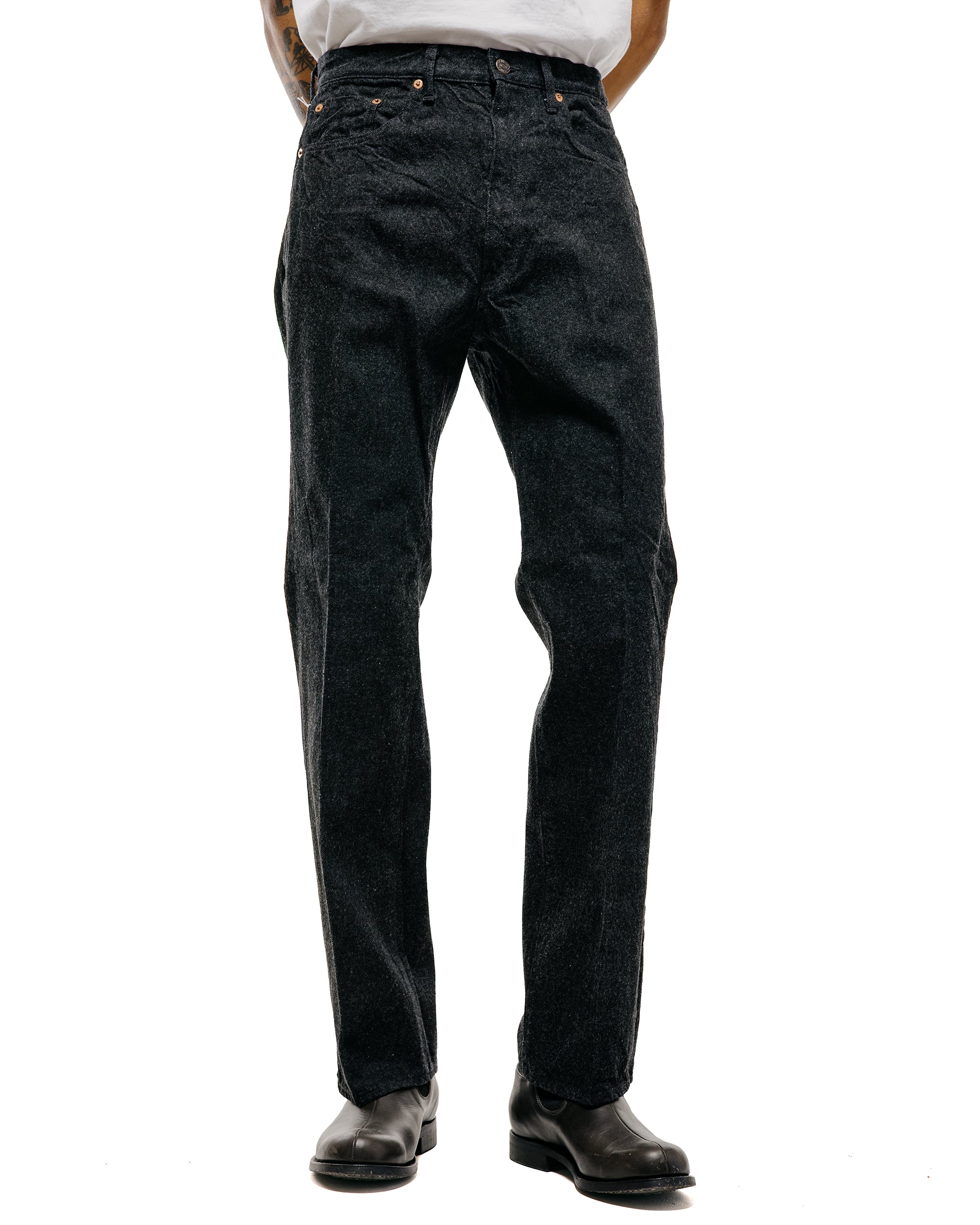 KAPTAIN SUNSHINE Skate Shoecut Denim Pants Black One Wash