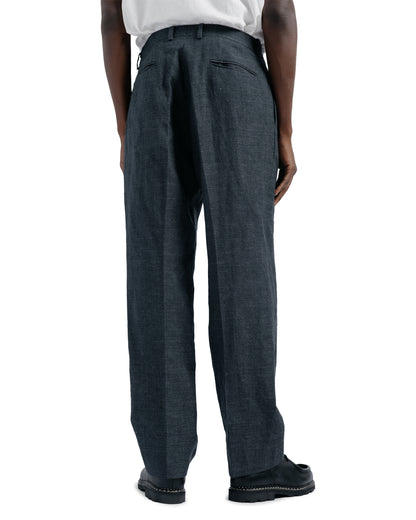 KAPTAIN SUNSHINE Wool Hemp Mesh Neutral Trousers Top Charcoal