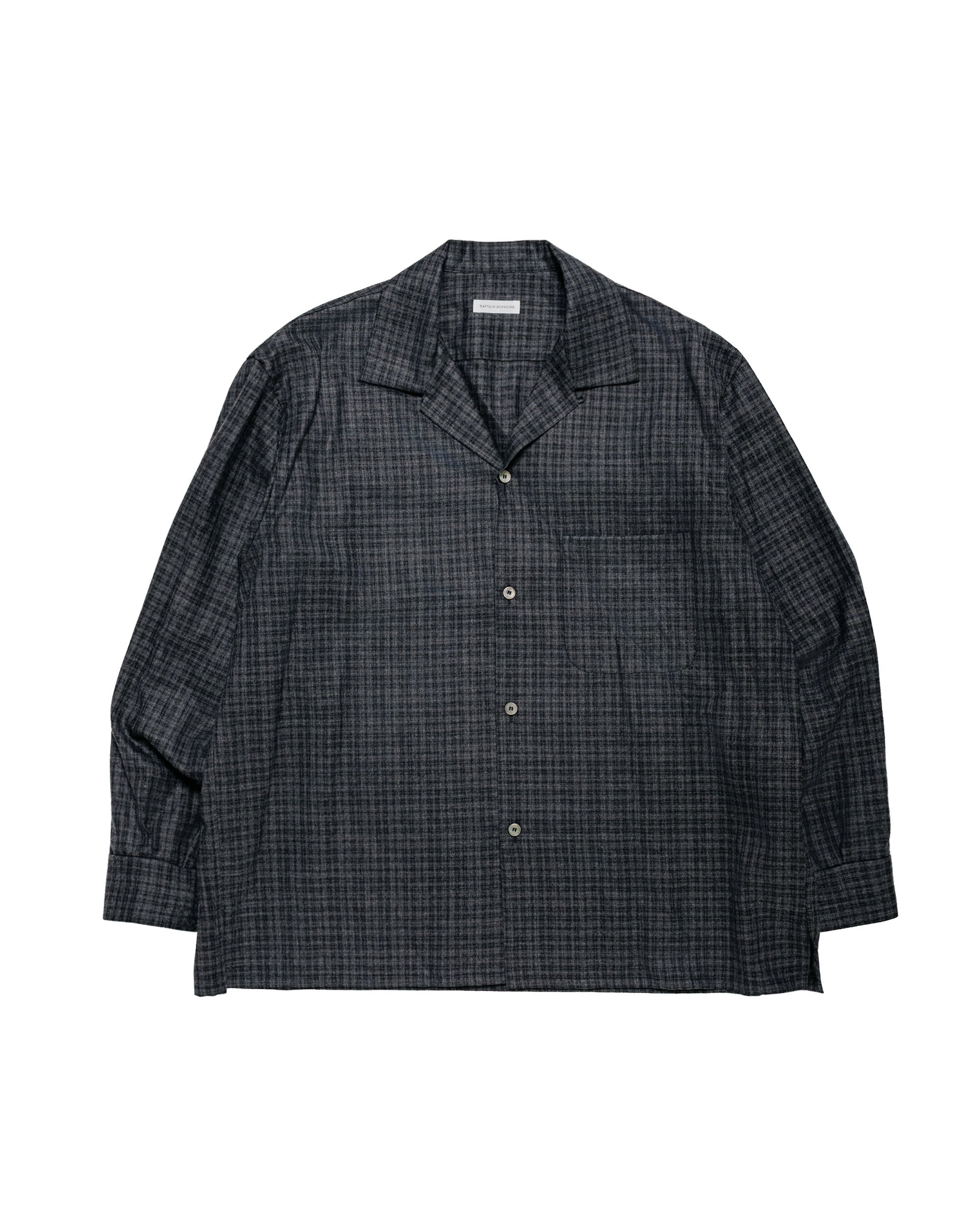 KAPTAIN SUNSHINE Silk Pullover SS Shirt Ink Black