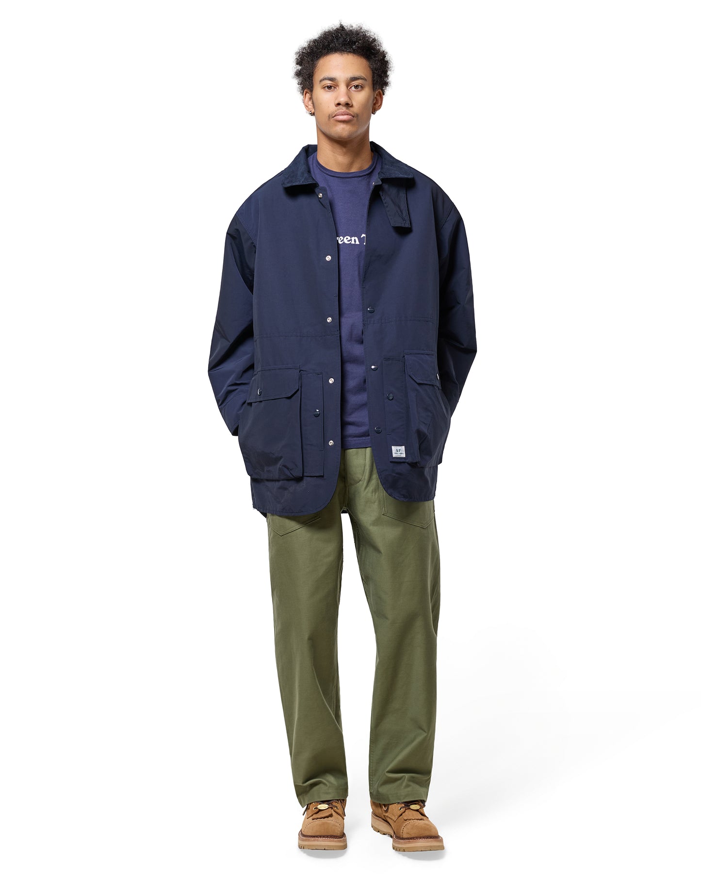 Sassafras D Scoop Pants Back Satin Olive