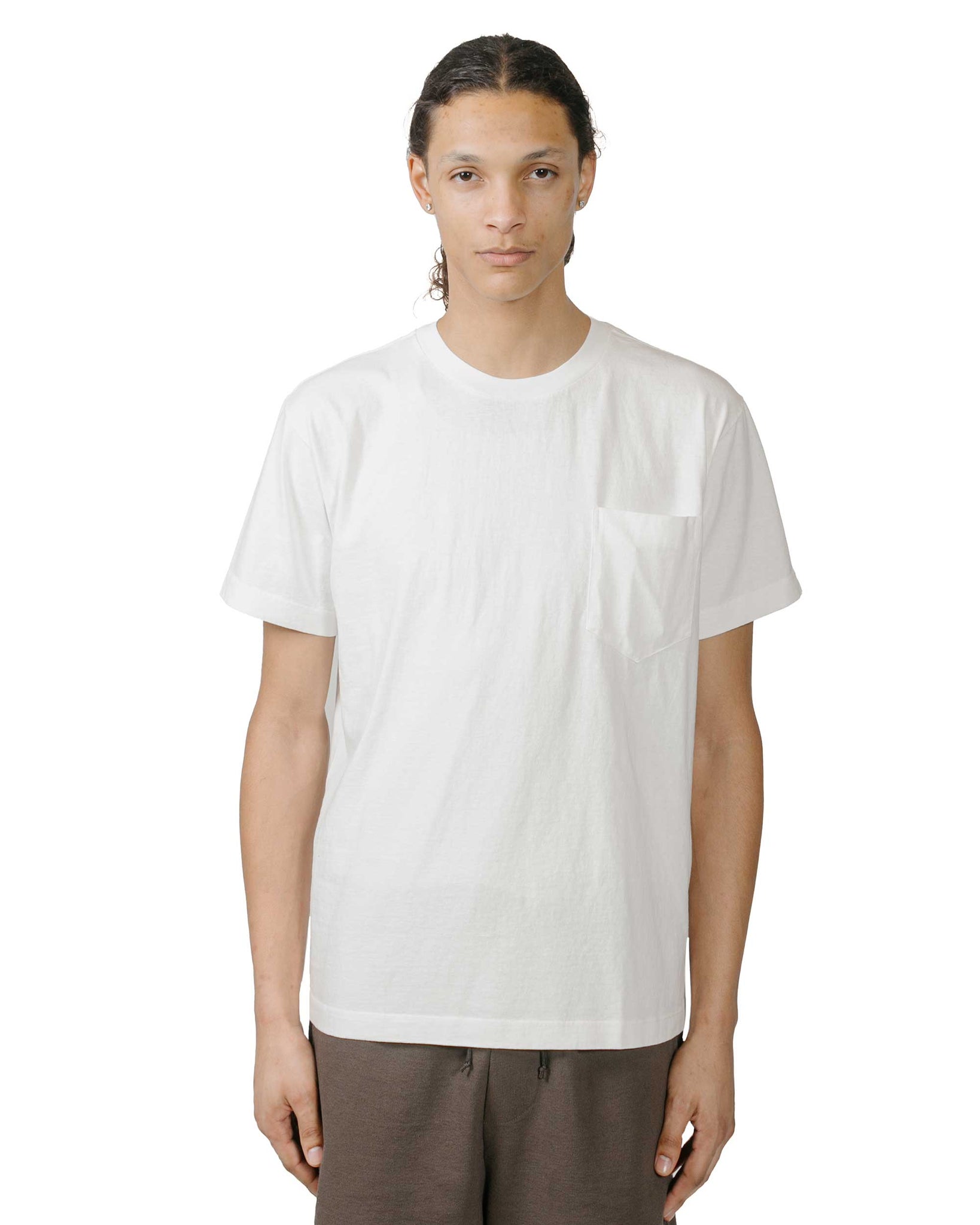 Lady White Co. Balta Pocket T-Shirt White model front