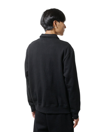Lady White Co. Cotton Quarter Zip Sweatshirt Black