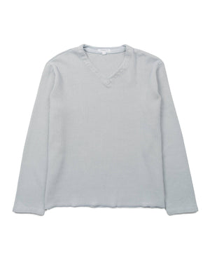 Lady White Co. Cropped V-Neck Sweater Foggy Blue