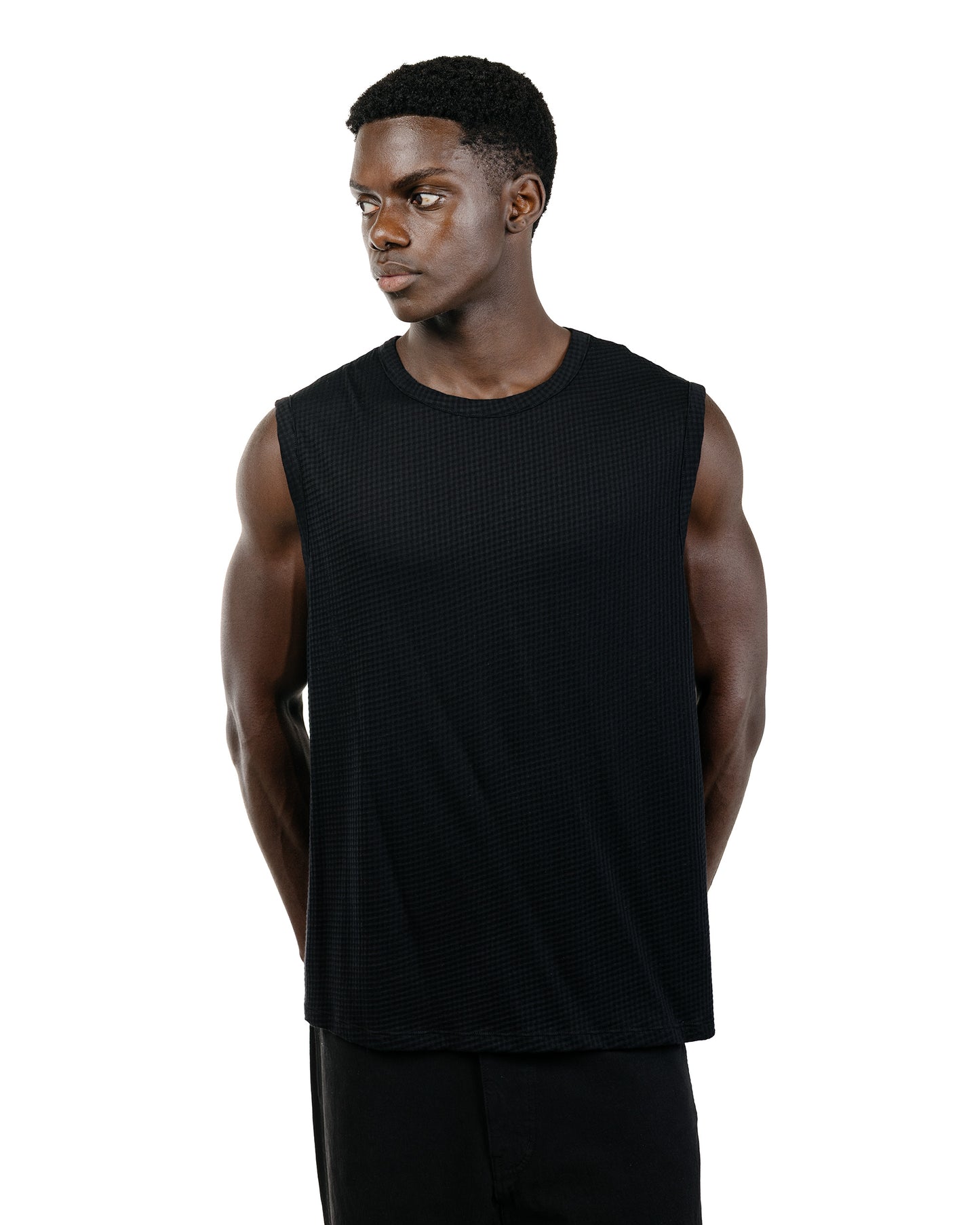 Lady White Co. Gauze Sleeveless T-Shirt Black