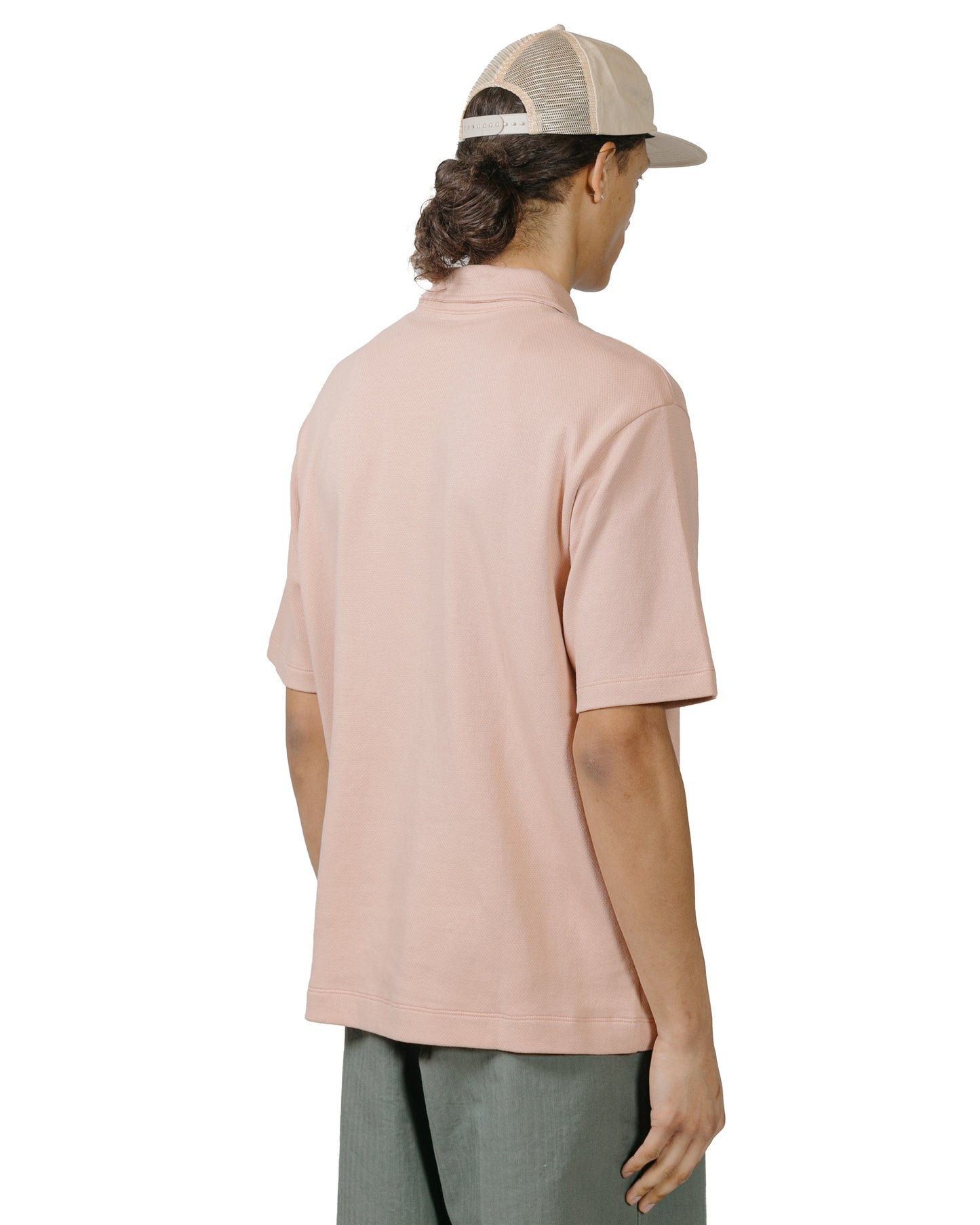 Lady White Co. Half Zip Polo Pink Glass model back