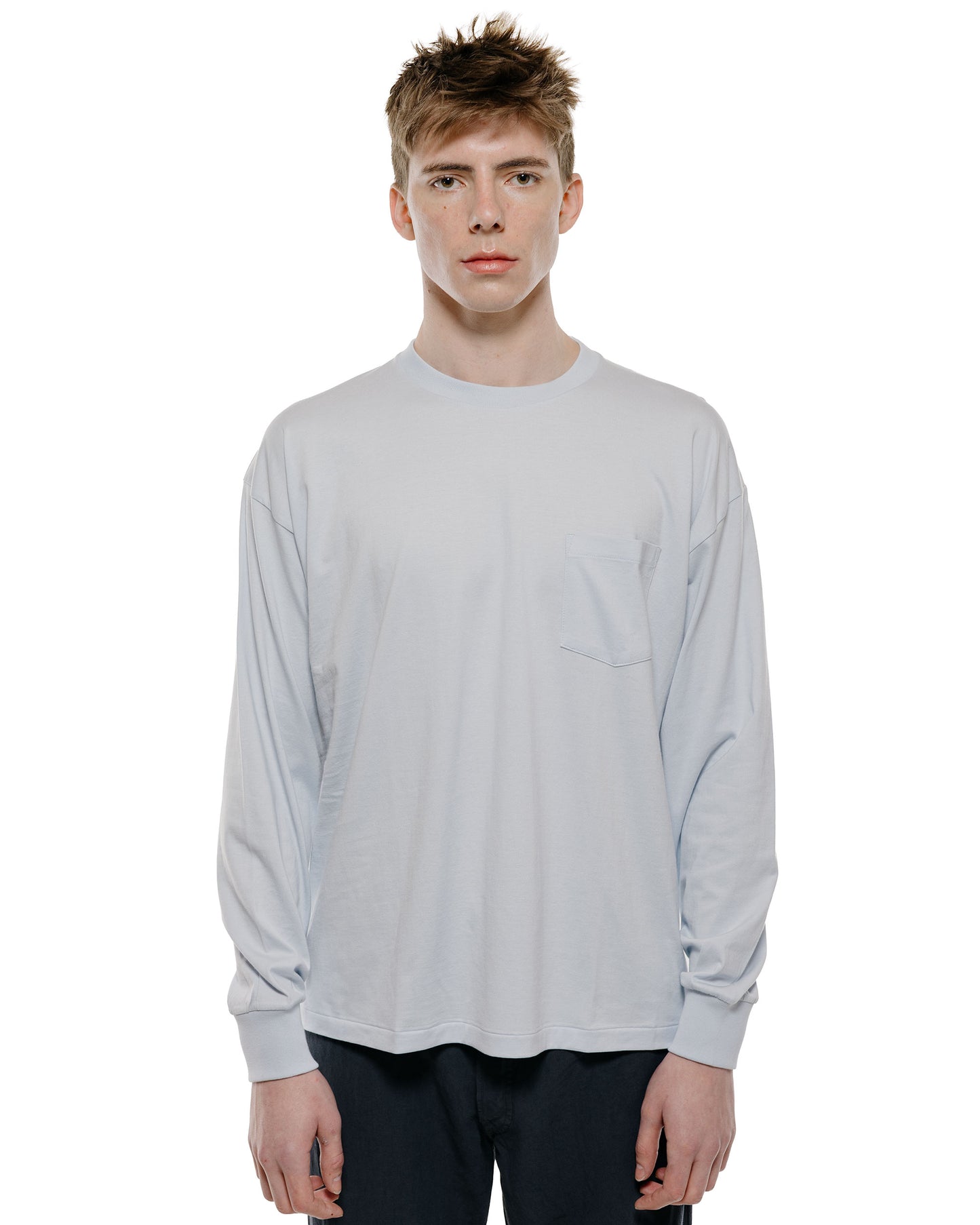 Lady White Co. KAPTAIN SUNSHINE L/S Stripe T-Shirt Baby Blue