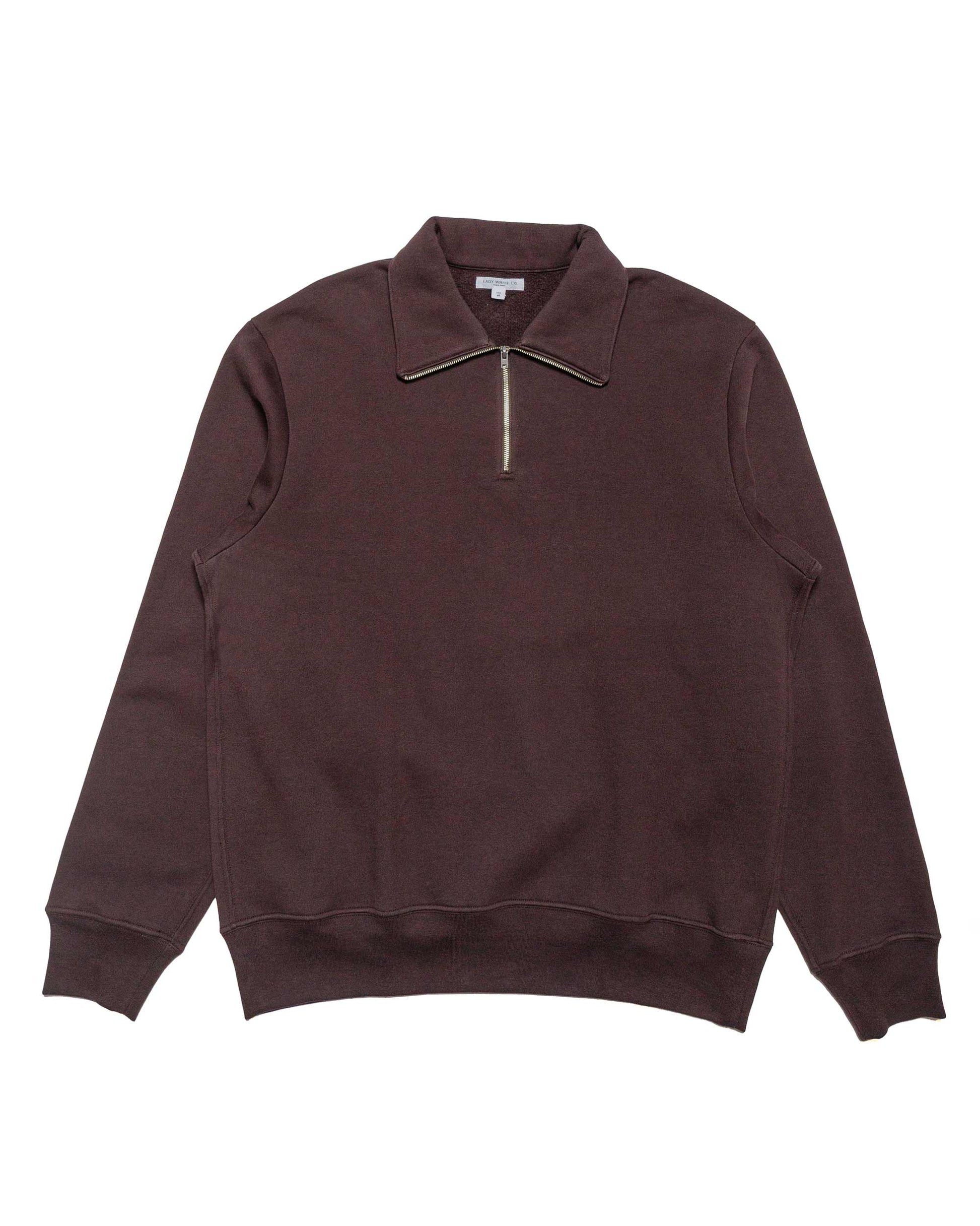 Lady White Co. Quarter Zip Sweatshirt Muddy Brown 
