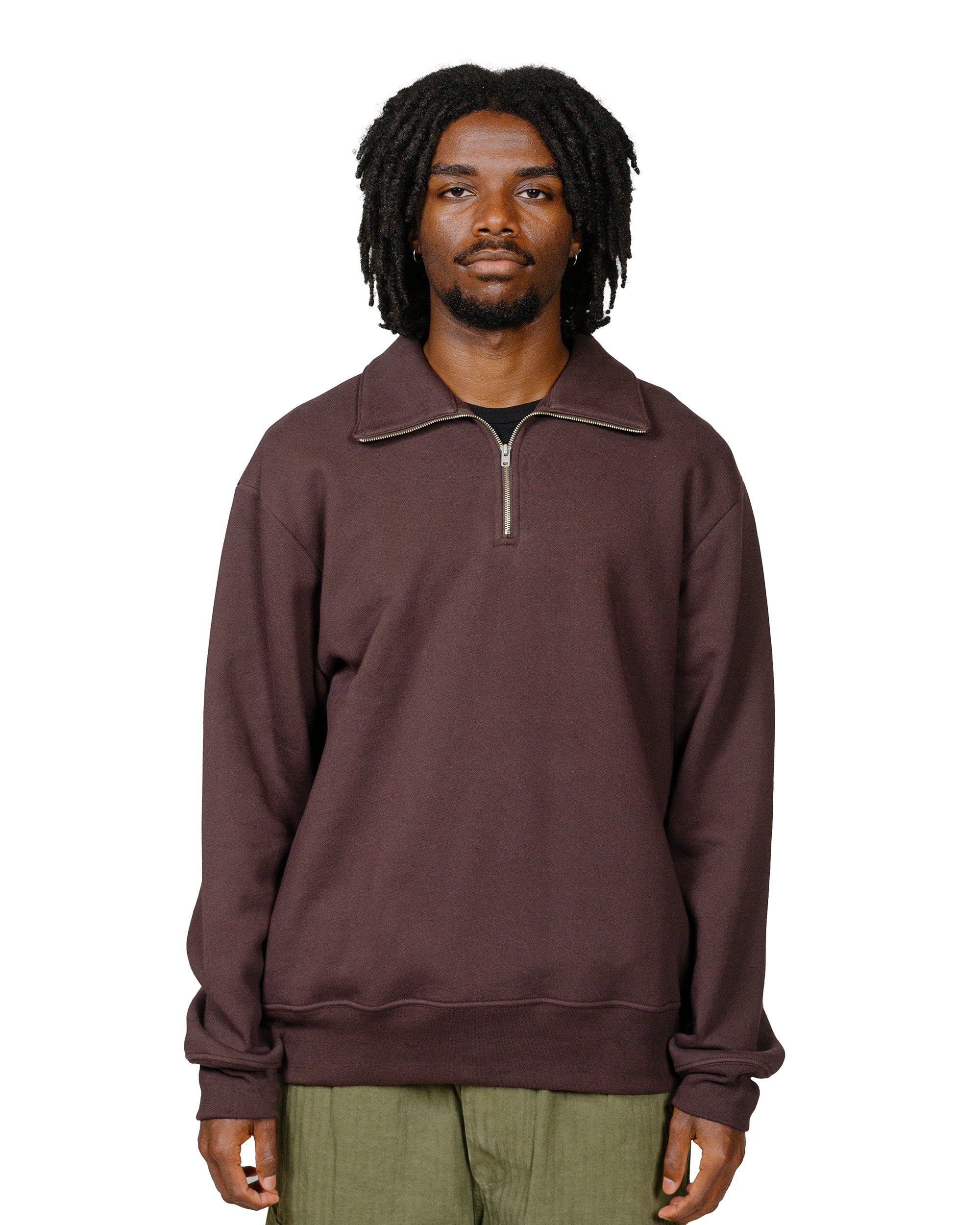 Lady White Co. Quarter Zip Sweatshirt Muddy Brown