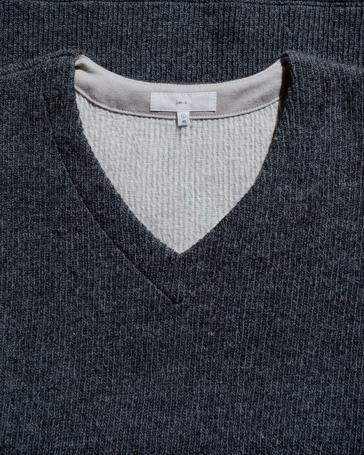 Lady White Co. V Neck Snap Sweater Charcoal