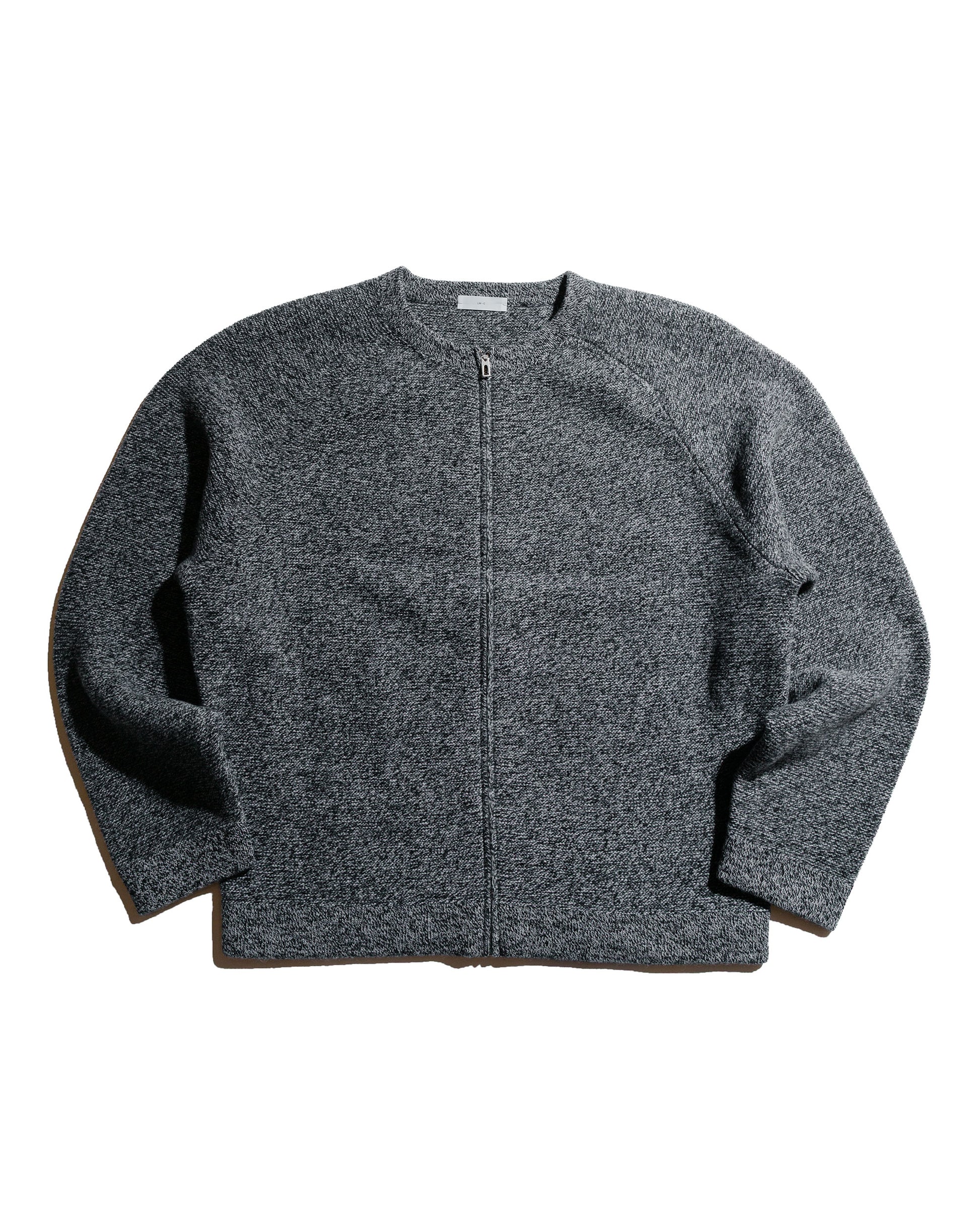 lost & found Lady White Co. Lady White Co. Wool Link Zip Cardigan Black Twist
