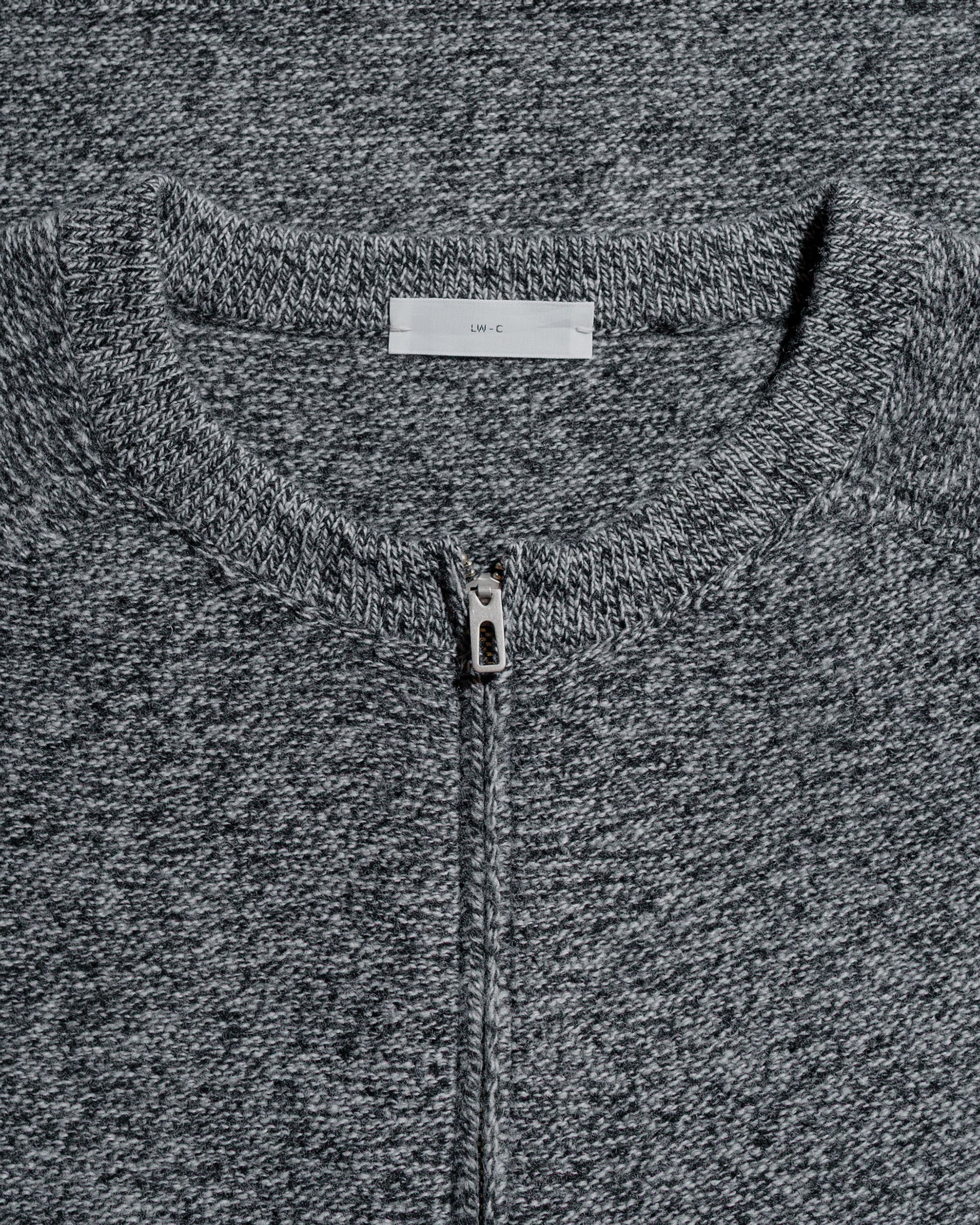 lost & found Lady White Co. Lady White Co. Wool Link Zip Cardigan Black Twist
