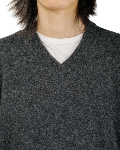 lost & found Lady White Co. Lady White Co. Wool V Neck Sweater Charcoal