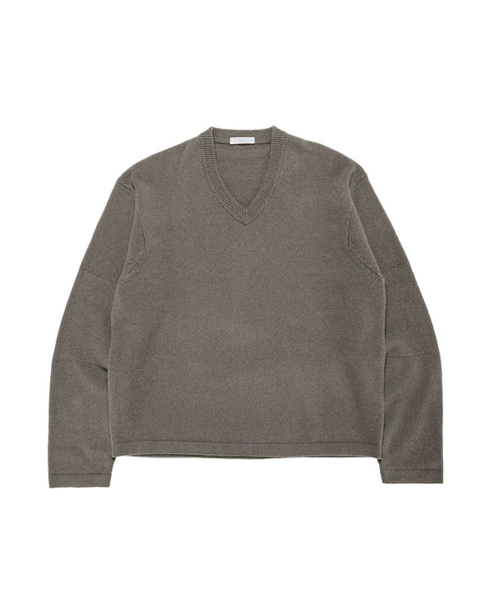 Lady White Co. Wool V Neck Sweater Clay