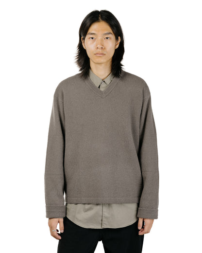 Lady White Co. Wool V Neck Sweater Clay