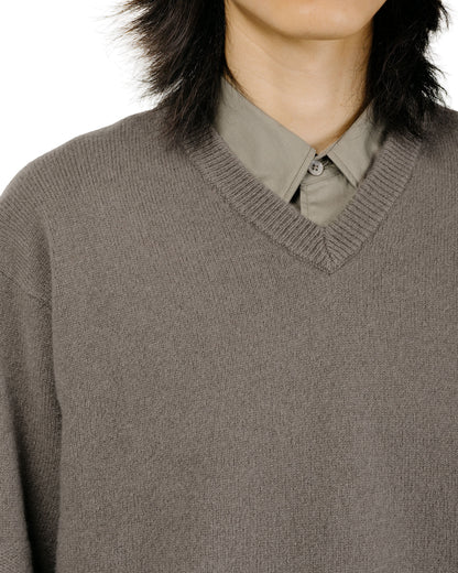 Lady White Co. Wool V Neck Sweater Clay