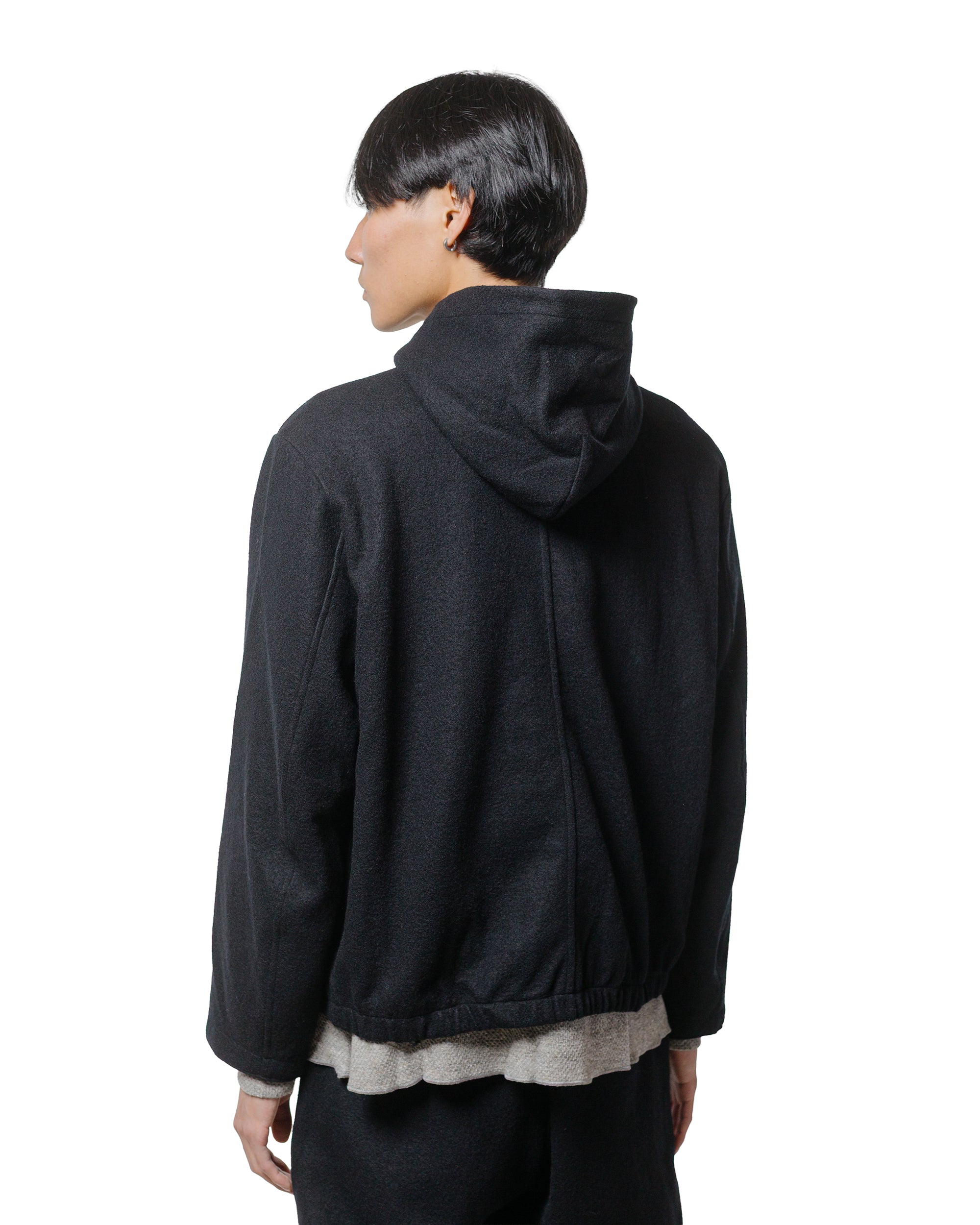 Lady White Co. ウールジップフーディー ブラック