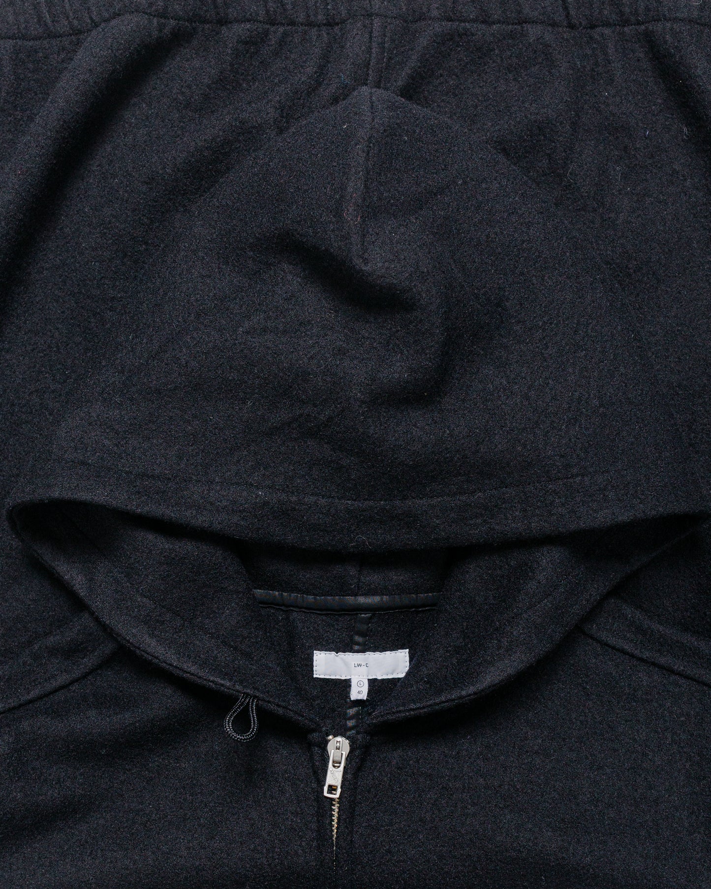 Lady White Co. Wool Zip Hoodie Black