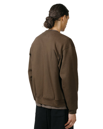 Lady White Co. Zip Crew Neck Bark model back