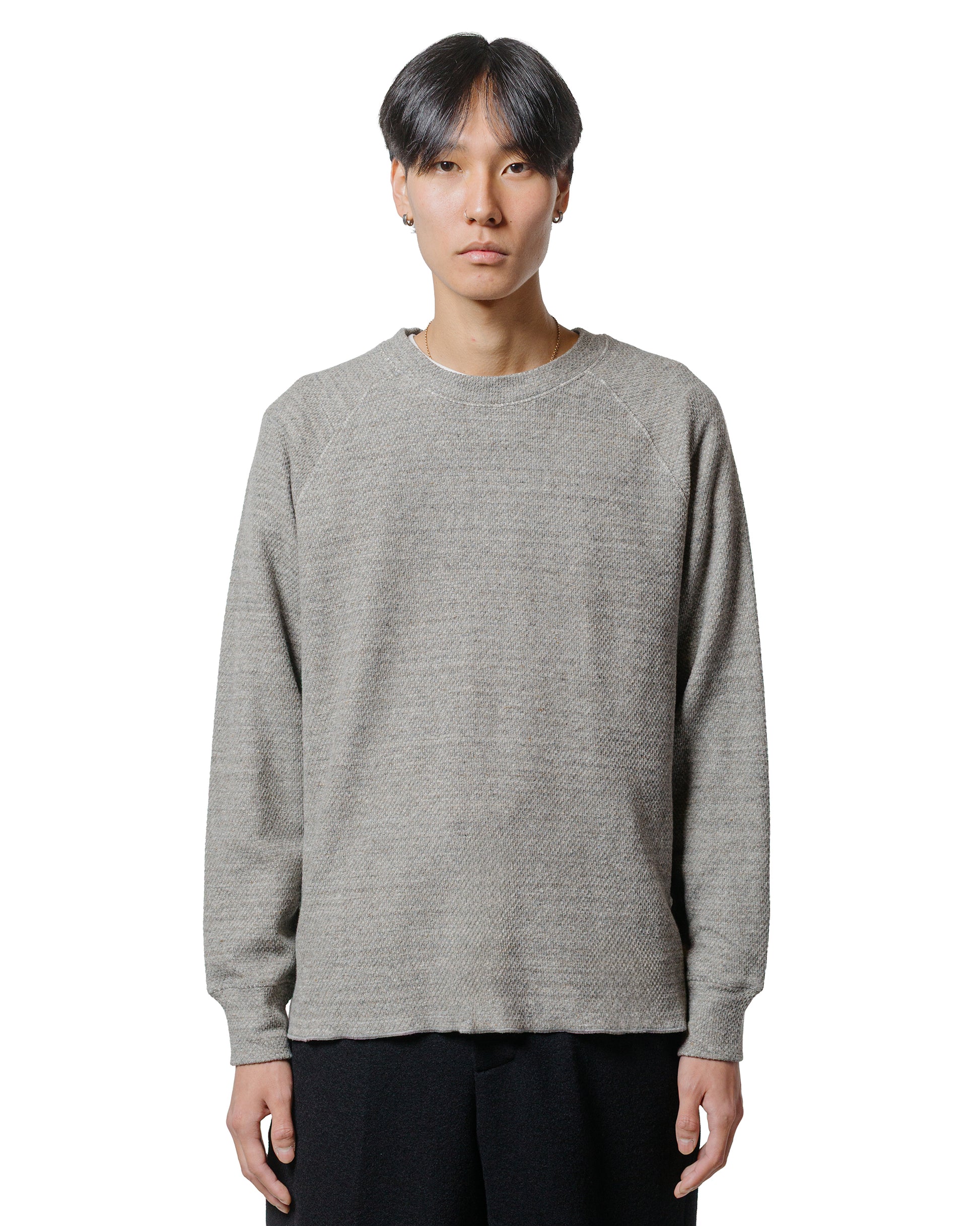 Lady White Co. Raglan Thermal Grey Melange