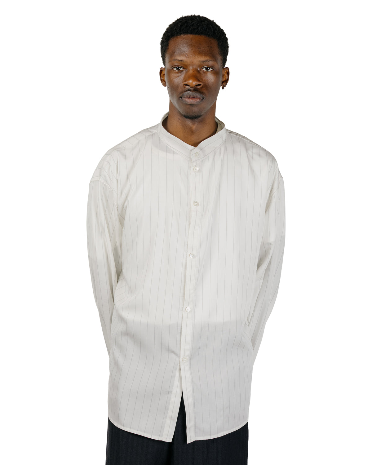 Lea Boberg CL Shirt Japanese Tencel Stripes White/Black Stripe