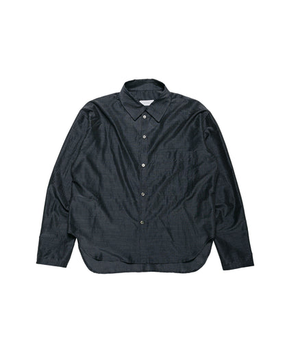 Lea Boberg SC-PP Shirt Japanese Wool/Silk Blend Black/White Stripe