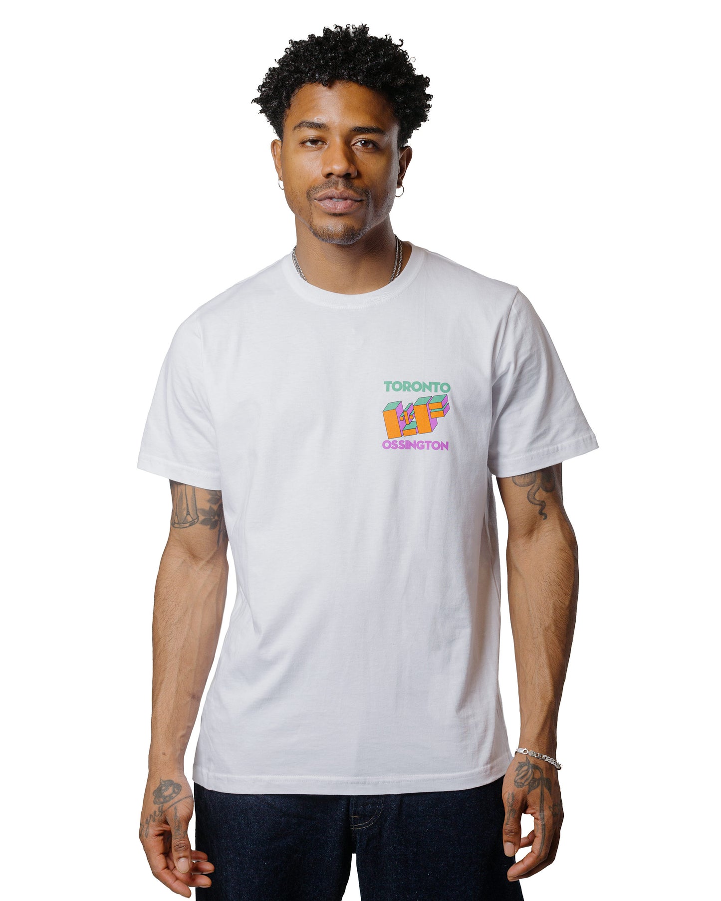 Lost & Found Artist Series 012  'Charlie Stocking Lluna Fresca' Tee model front