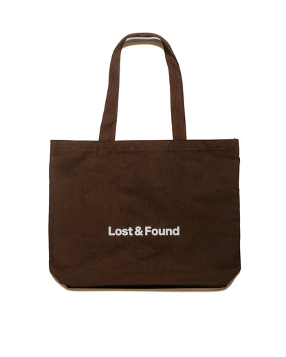 Lost & Found Canvas Tote Bag Brown