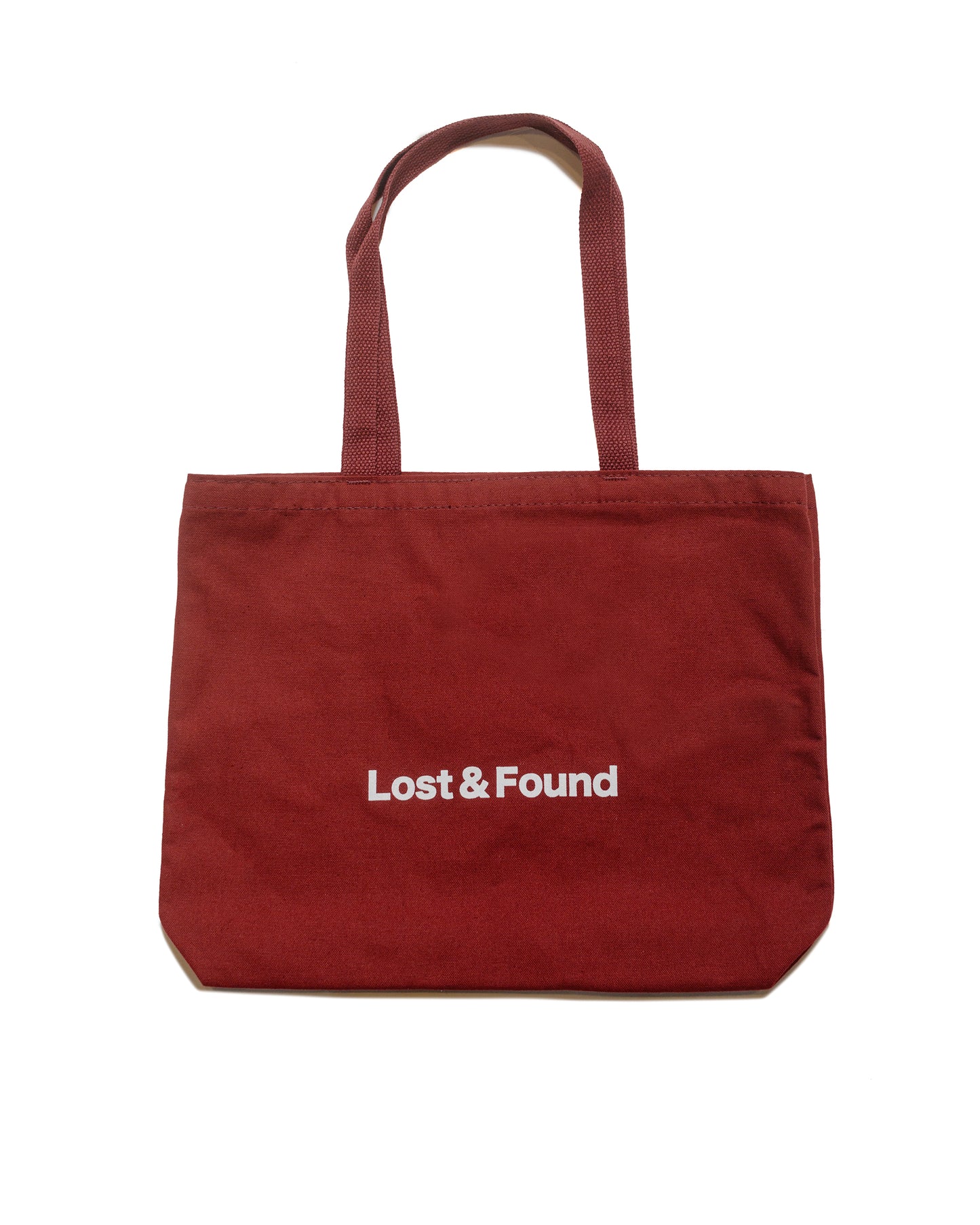 Lost & Found Canvas Tote Bag Burgundy