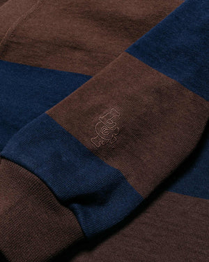 Lost & Found Classic Cardigan Navy/Brown patch