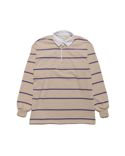 Lost & Found Classic Rugby Jersey Beige/Purple/Grey