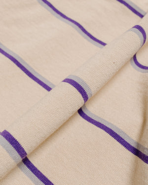 Lost & Found Classic Rugby Jersey Beige/Purple/Grey fabric