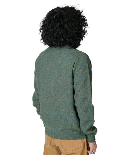 Lost & Found Shaggy Cardigan Jade Model Back