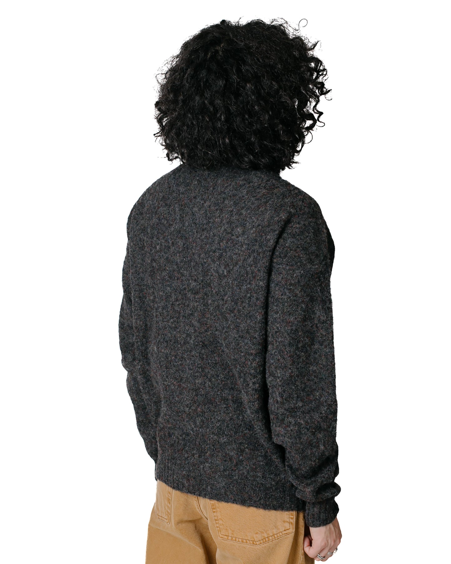 Lost & Found Shaggy Cardigan Smoulder Model Back