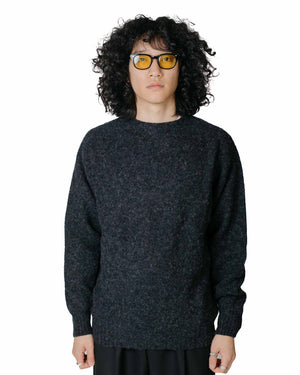 Lost & Found Shaggy Sweater Midnight Model Front
