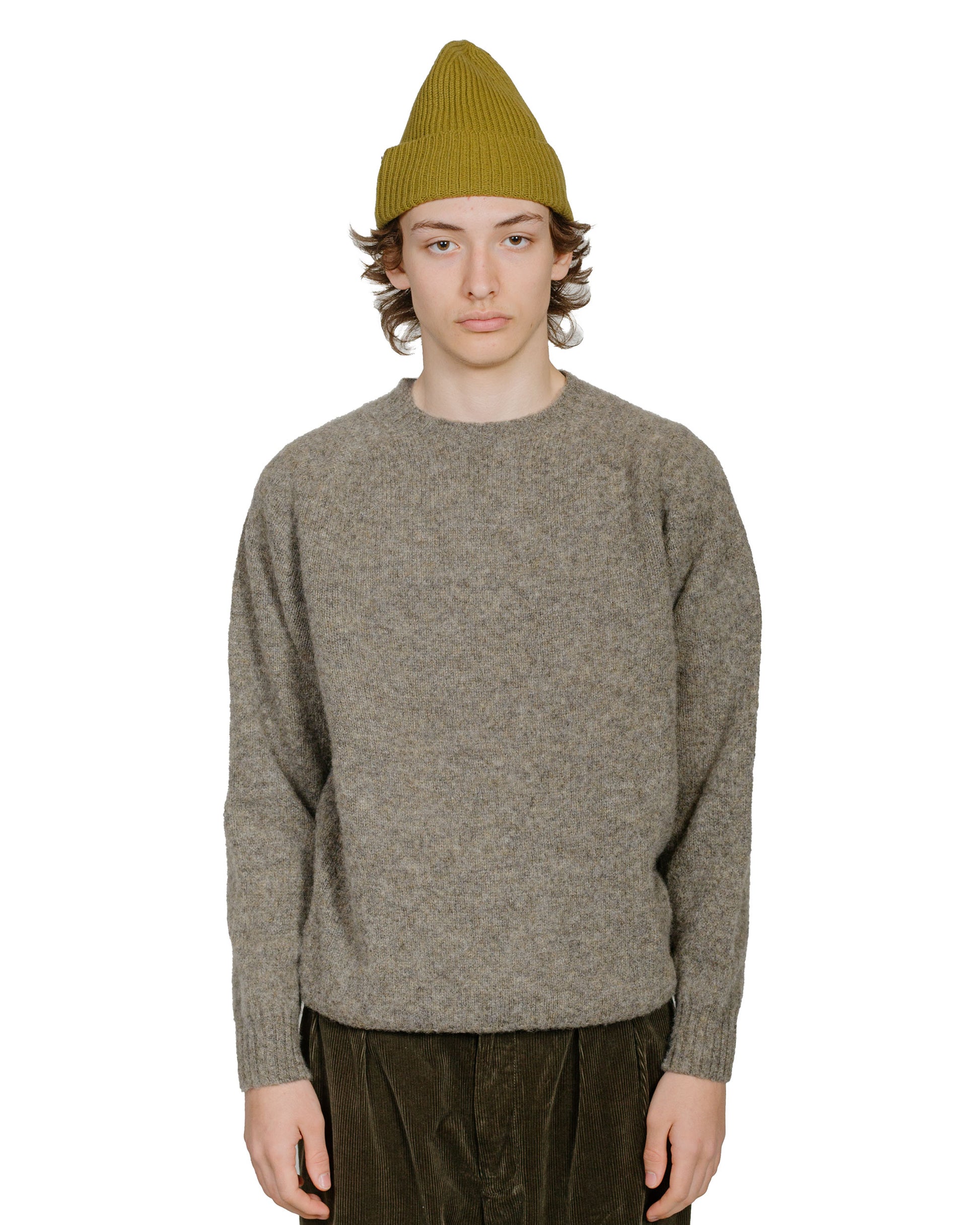 Lost & Found Shaggy Sweater Oyster model front