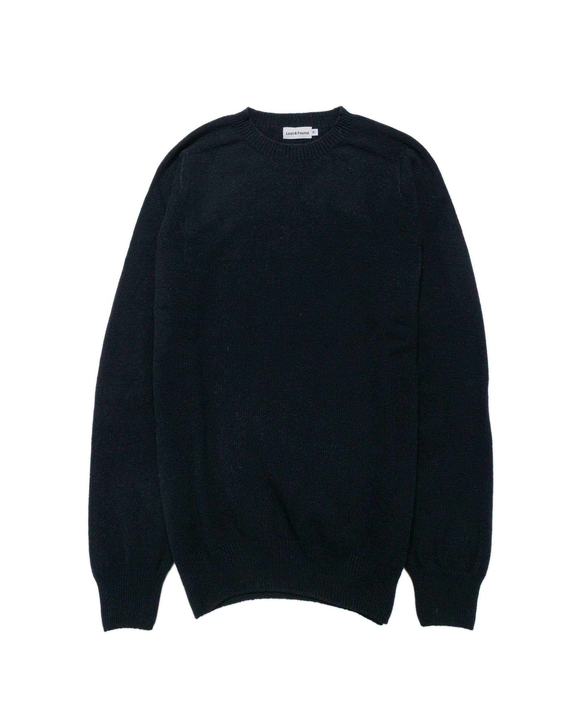 Lost & Found Wool Cashmere Sweater Italian Black