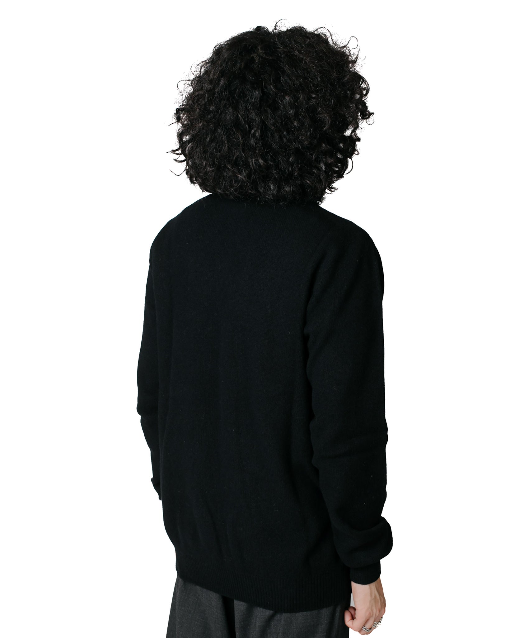 Lost & Found Wool Cashmere Sweater Italian Black Model Back