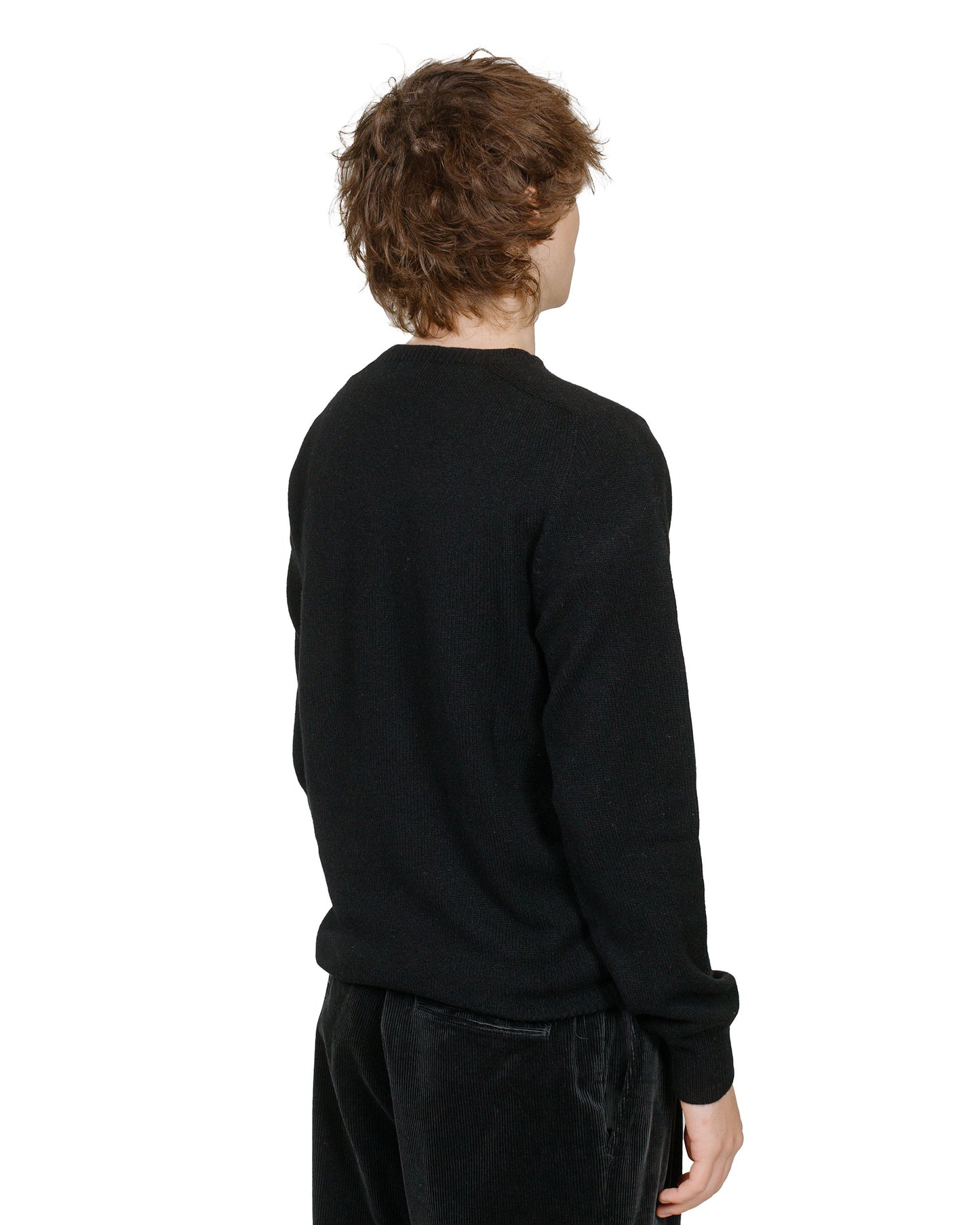 Lost & Found Wool Cashmere Sweater Italian Black model back