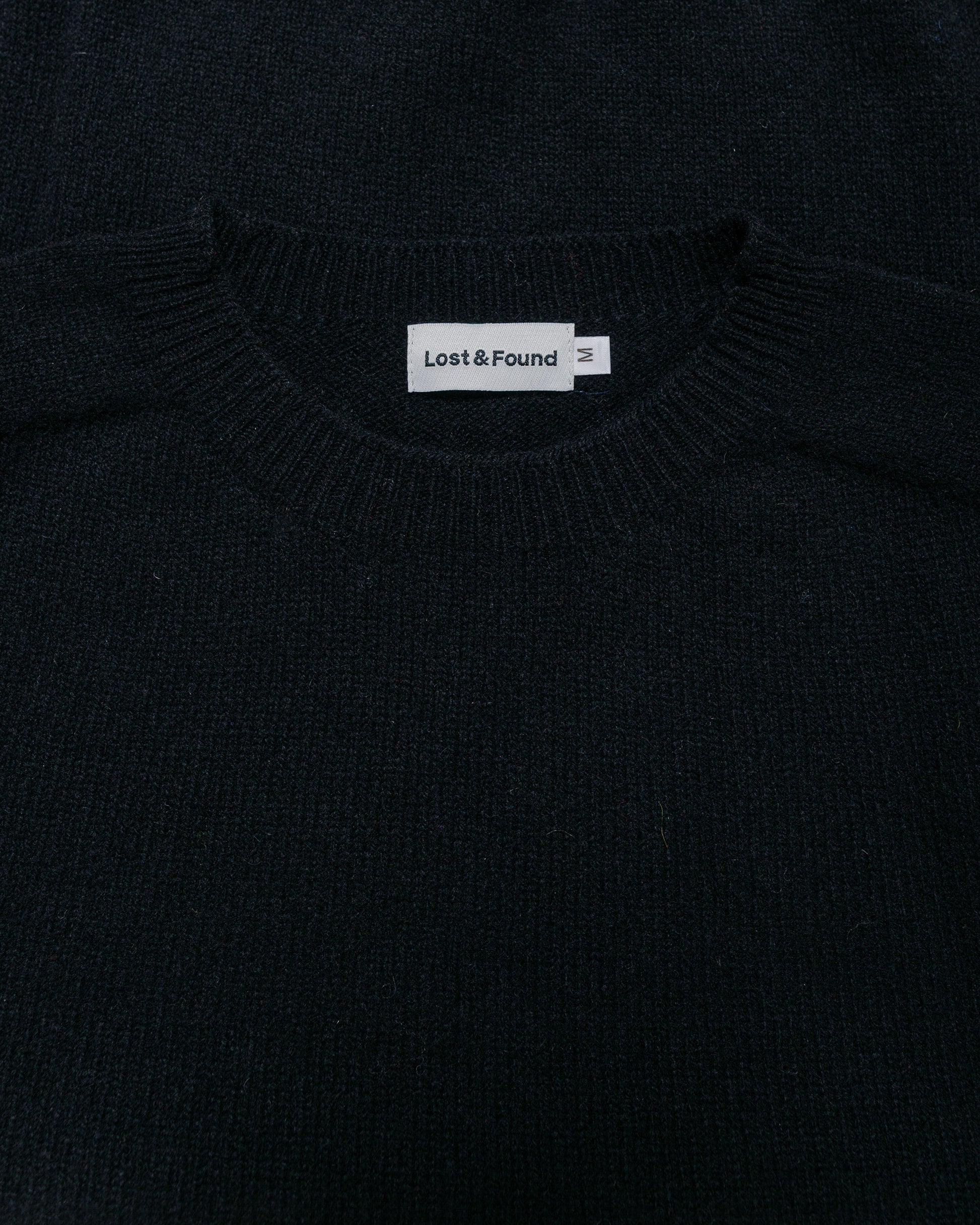 Lost & Found Wool Cashmere Sweater Italian Black