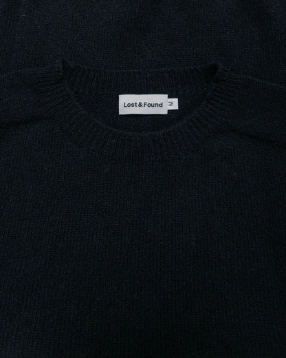 Lost & Found Wool Cashmere Sweater Italian Black