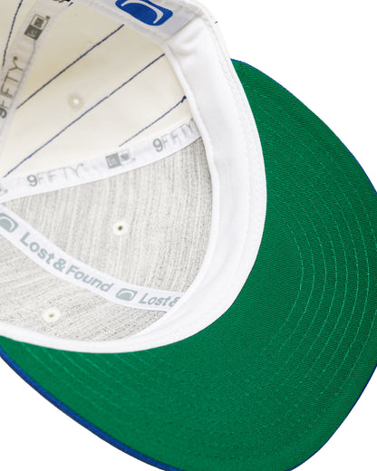 Lost & Found / MLB© - Toronto Blue Jays New Era Retro Crown Pinstripe Hat Off White/Royal