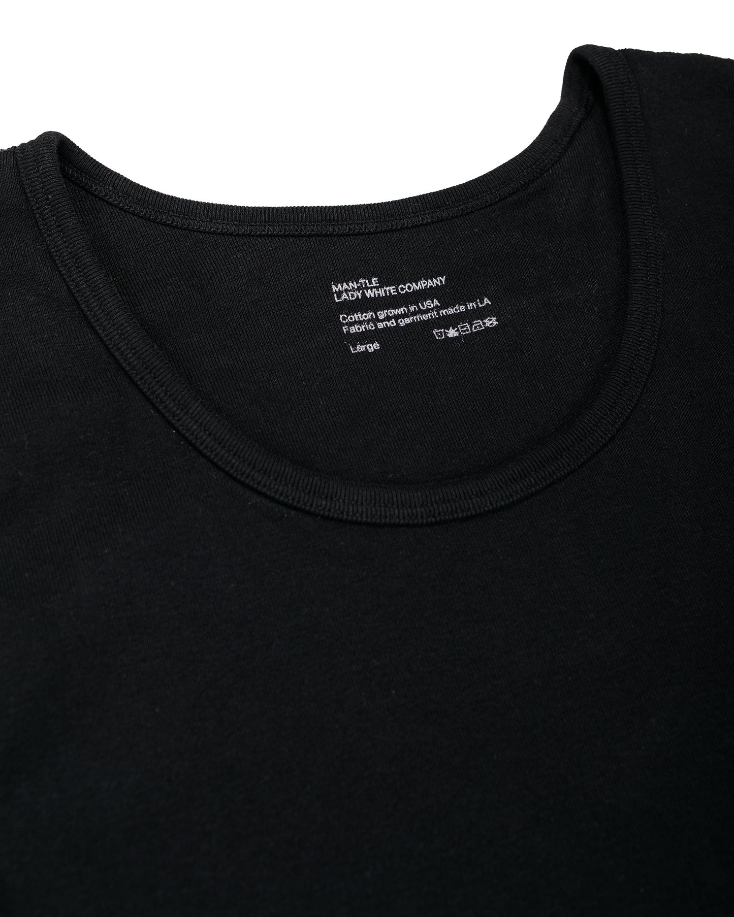 MAN-TLE LWCT0 Lady White Co. Singlet 2-Pack Black Rib