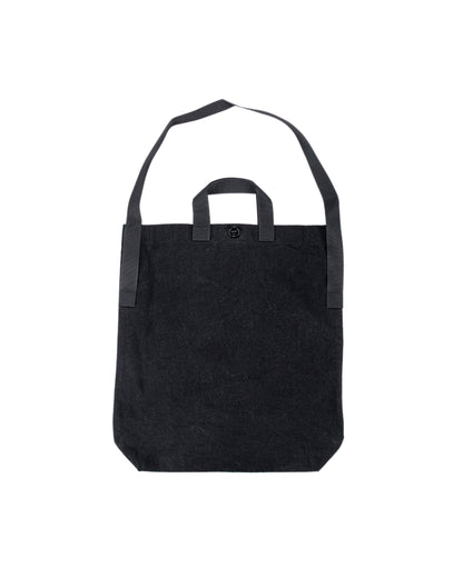 MAN-TLE R0B1 'Multi Handle Tote' Black Wax