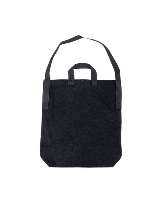 MAN-TLE R0B1 'Multi Handle Tote' Black Wax
