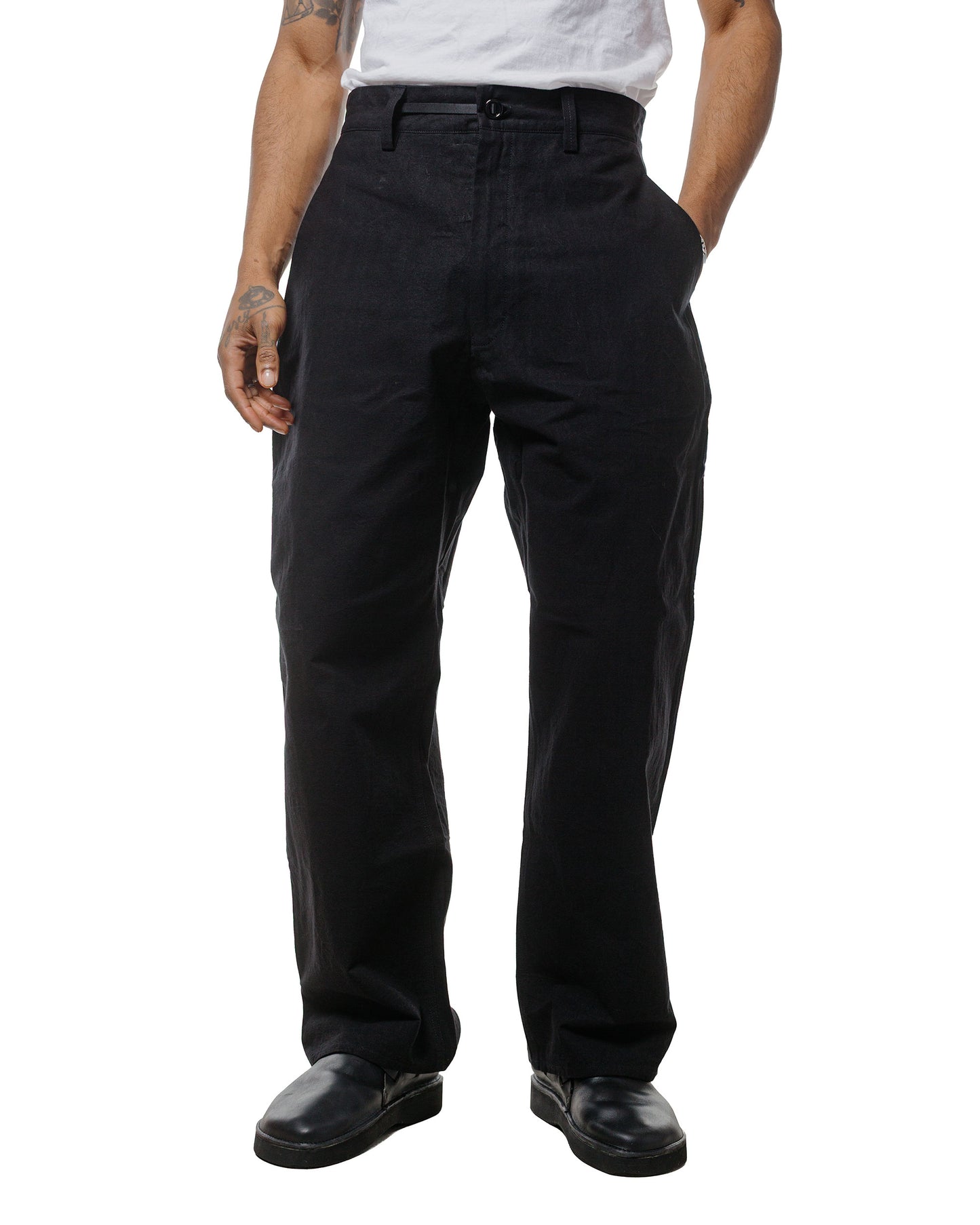 MAN-TLE R0P4 Wide Pants Black Wax