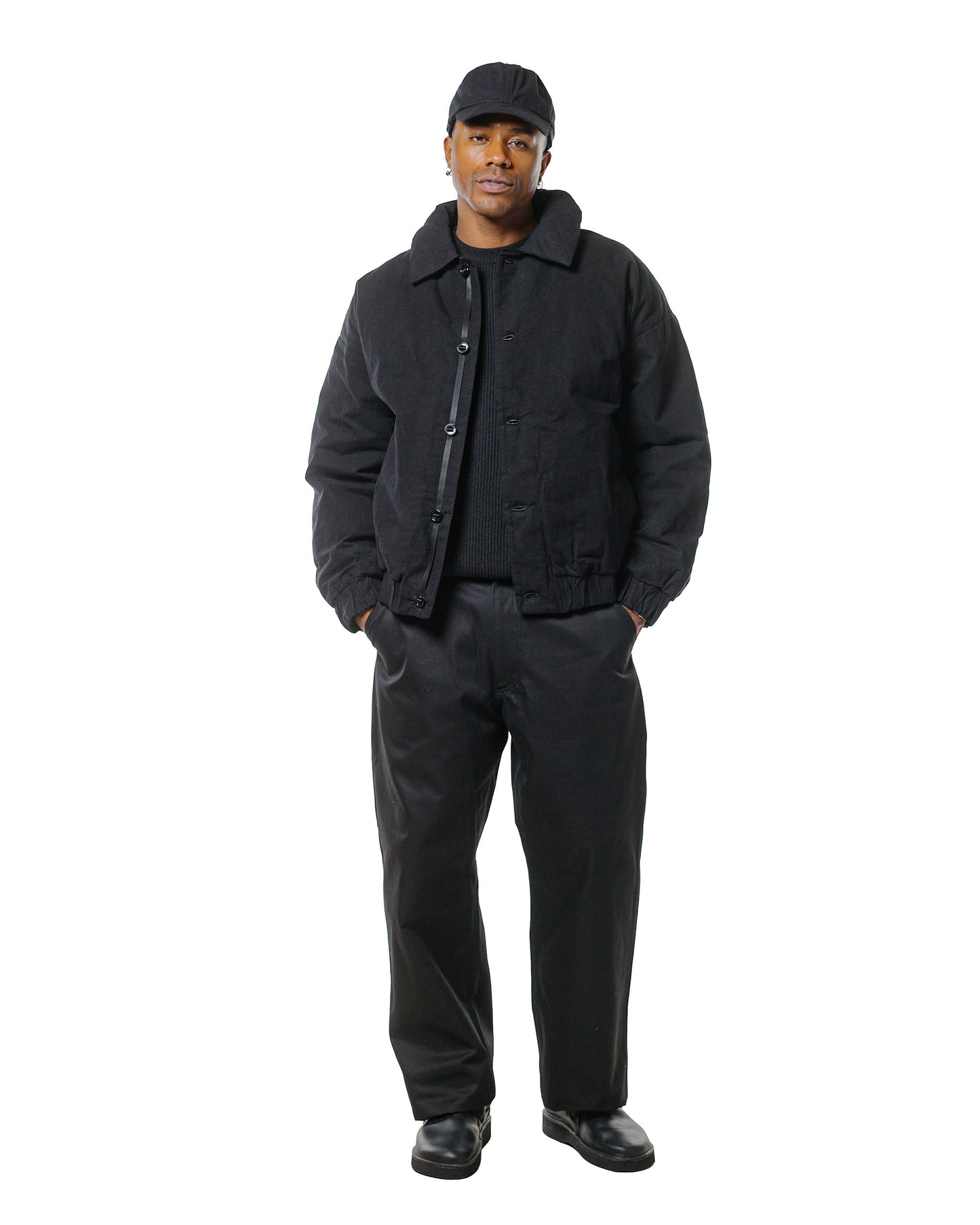 MAN-TLE R0P4 Wide Pants Black Wax